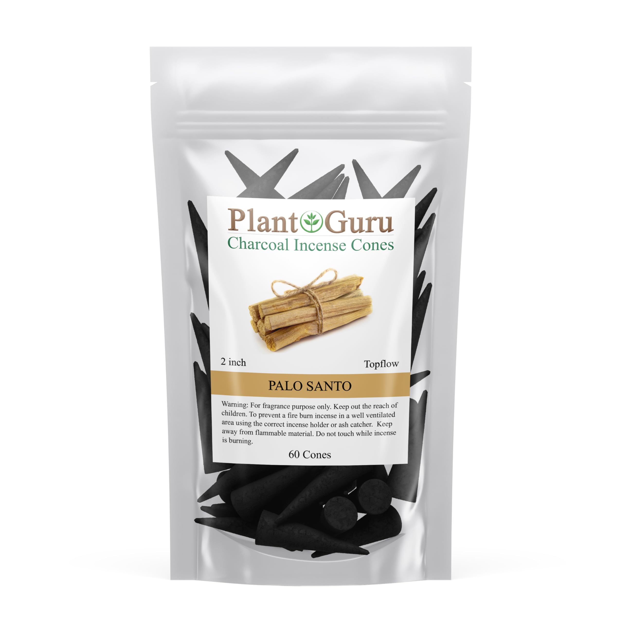 Amazon.co.jp: Palo Santo チャコールインセンスコーン 2インチ
